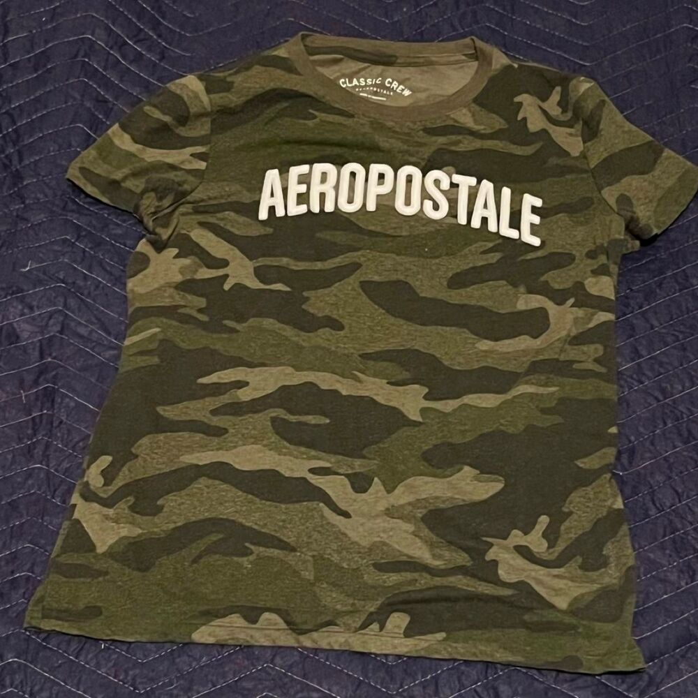 Aeropostale Men's Green and Khaki T-shirt